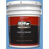 BEHR PREMIUM PLUS 5 gal. #570B-5 Gulf Stream Flat Exterior Paint & Primer