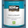 BEHR PREMIUM PLUS 1 gal. #PPU14-03 Cayman Bay Satin Enamel Low Odor Interior Paint & Primer