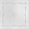 A La Maison Ceilings Spring Buds 1.6 ft. x 1.6 ft. Glue Up Foam Ceiling Tile in Plain White (21.6 sq. ft./case)