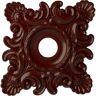 Ekena Millwork 1-1/2" x 18" x 18" Polyurethane Crawley Ceiling Medallion, Brushed Mahogany