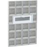 Clearly Secure 25 in. x 42.5 in. x 3.125 in. Frameless Diamond Pattern Vented Glass Block Window