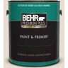 BEHR PREMIUM PLUS 1 gal. #GR-W12 Confident White Semi-Gloss Enamel Exterior Paint & Primer