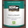 BEHR PREMIUM PLUS 1 gal. #BNC-32 Maximum Mocha Semi-Gloss Enamel Low Odor Interior Paint & Primer