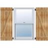 Ekena Millwork 26-7/8" X 50"Timbercraft Rustic Wood Five 5-3/8"Joined Board and Batten Shutters with Z-Bar Rough Sawn Cedar(pair)