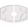 Ekena Millwork 30 in. W x 20 in. H x 5 in. ID x 1 in. P Kailey Architectural Grade PVC Contemporary Ceiling Medallion (2-Piece)