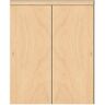 Impact Plus 72 in. x 80 in. Smooth Flush Solid Core Stain Grade Maple MDF Interior Closet Sliding Door with Matching Trim