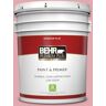 BEHR PREMIUM PLUS 5 gal. #130C-3 Raspberry Lemonade Flat Low Odor Interior Paint & Primer