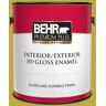 BEHR PREMIUM PLUS 1 gal. #P330-6 Margarita Hi-Gloss Enamel Interior/Exterior Paint