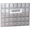 Clearly Secure 40.25 in. x 36.75 in. x 3.125 in. Frameless Wave Pattern Vented Glass Block Window