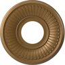 Ekena Millwork 10" OD x 3-1/2" ID x 3/4" P Berkshire Thermoformed PVC Ceiling Medallion Fits Canopies up to 4-1/2", Metallic Gold Rush