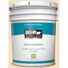 BEHR PREMIUM PLUS 5 gal. #PPL-41 Tea Cookie Satin Enamel Low Odor Interior Paint & Primer