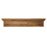 Barton 48 in. W Floating Vintage Wood Fireplace Mantel Cap Wall Shelf Beam Easy Mount Vintage Ash