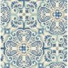 A-Street Prints Florentine Blue Faux Tile Paper Strippable Roll Wallpaper (Covers 56.4 sq. ft.)