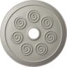 Ekena Millwork 25-1/4 in. x 4 in. ID x 2 in. Spiral Urethane Ceiling Medallion (Fits Canopies up to 4 in.), Pot of Cream