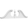 Ekena Millwork 2-3/4 in. x 68 in. x 17 in. Rams Head Architectural Grade PVC Pediment Moulding