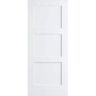 Kimberly Bay 24 in. x 80 in. White 3-Panel Shaker Solid Core Wood Interior Door Slab