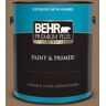 BEHR PREMIUM PLUS 1 gal. #N270-7 Library Oak Satin Enamel Exterior Paint & Primer