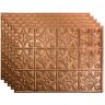 Fasade 18 in. x 24 in. Traditional #1 Polished Copper Vinyl Backsplash Panel (Pack of 5)