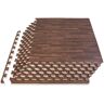 PROSOURCEFIT Wood Grain Puzzle Mat Dark Oak 24 in. x 24 in. x 0.5 in. EVA Foam Interlocking Floor Tiles (24 sq. ft.) (6-Pack)