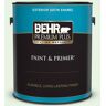 BEHR PREMIUM PLUS 1 gal. #450C-1 Dinner Mint Satin Enamel Exterior Paint & Primer