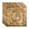 Fasade Rosette 2 ft. x 2 ft. Bermuda Bronze Lay-In Vinyl Ceiling Tile (20 sq. ft.)