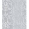 Advantage Ariana Silver Striped Damask Paper Strippable Wallpaper (Covers 57.8 sq. ft.)