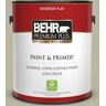 BEHR PREMIUM PLUS 1 gal. #QE-34 Court Green Flat Low Odor Interior Paint & Primer