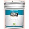 BEHR PREMIUM PLUS 5 gal. #210C-1 Angel Blush Satin Enamel Low Odor Interior Paint & Primer