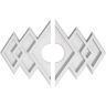 Ekena Millwork 16 in. x 10.62 in. x 1 in. Zoe Architectural Grade PVC Contemporary Ceiling Medallion (2-Piece)