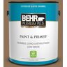 BEHR PREMIUM PLUS 1 gal. #N270-7 Library Oak Satin Enamel Low Odor Interior Paint & Primer