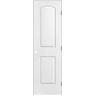 Masonite 24 in. x 80 in. Roman 2-Panel Round Top Left-Handed Hollow-Core Smooth Primed Composite Single Prehung Interior Door