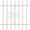 Grisham 36 in. x 36 in. Spear Point 7-Bar Security Bar Window Guard, White