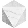 Merola Tile Classico Carrara Hexagon Peak 7 in. x 8 in. Porcelain Floor and Wall Tile (7.5 sq. ft./Case)