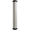 Ekena Millwork 10 in. x 20 ft. Hand Hewn Endurathane Faux Wood Non-Tapered Square Column Wrap w/ Faux Iron Capital & Base