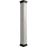 Ekena Millwork 18 in. x 5 ft. Hand Hewn Endurathane Faux Wood Non-Tapered Square Column Wrap w/ Faux Iron Capital & Base