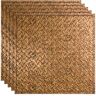 Fasade Diamond Plate 2 ft. x 2 ft. Cracked Copper Lay-In Vinyl Ceiling Tile (20 sq. ft.)