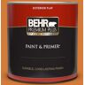 BEHR PREMIUM PLUS 1 qt. #T17-19 Fired Up Flat Exterior Paint & Primer