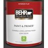 BEHR PREMIUM PLUS 1 gal. #N510-7 Blackout Flat Low Odor Interior Paint & Primer