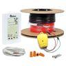 Dr Infrared Heater Electric Radiant Floor Heating Cable Kit with Wi-Fi Thermostat 33 ft., Covers 10 sq. ft./120-Volt, Red and Black
