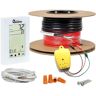 Dr Infrared Heater Electric Radiant Floor Heating Cable Kit with Wi-Fi Thermostat 132 ft., Covers 40 sq. ft./120-Volt, Red and Black