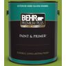 BEHR PREMIUM PLUS 1 gal. #T14-18 New Shoot Semi-Gloss Enamel Exterior Paint & Primer