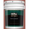 BEHR PREMIUM PLUS 5 gal. #ICC-106 Spicy Cayenne Semi-Gloss Enamel Exterior Paint & Primer