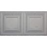 Global Specialty Products Dimensions 2 ft. x 4 ft. Glue Up Tin Ceiling Tile in Metallic Nickel