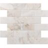 Daltile Xpress Mosaix Peel 'N Stick Daphne White Polished 14 in. x 12 in. Marble Brick Joint Mosaic Tile (11.64 sq. ft./Case)