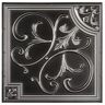 uDecor Madrid 2 ft. x 2 ft. Lay-in or Glue-up Ceiling Tile in Antique Silver (40 sq. ft. / case)