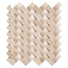 MSI Crema Arched Herringbone 12 in. x 12 in. Polished Marble Floor and Wall Tile (9.9 sq. ft./Case)