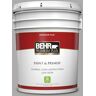 BEHR PREMIUM PLUS 5 gal. #N520-3 Flannel Gray Flat Low Odor Interior Paint & Primer