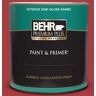 BEHR PREMIUM PLUS 1 qt. #S-G-160 California Poppy Semi-Gloss Enamel Exterior Paint & Primer