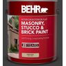 BEHR 1 gal. #N510-7 Blackout Flat Interior/Exterior Masonry, Stucco and Brick Paint