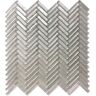 Apollo Tile White 11.8 in. x 11.8 in. Polished and Honed Herringbone Glass Mosaic Floor and Wall Tile (4.83 sq. ft./Case)